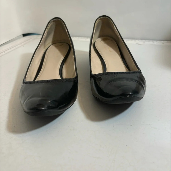 Cole Haan women’s black patent leather wedge heel slip on shoe in size - Picture 8 of 14